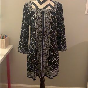 Black and blue dress